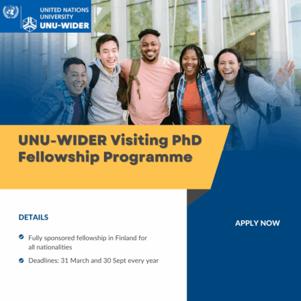 UNU-WIDER Visiting Scholars Programme 2025-26 | Fully Funded Research Fellowship
