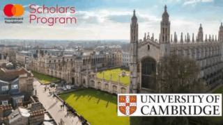 Call for Applications: Mastercard Foundation Scholarship Program at the University of Cambridge for 2026/27