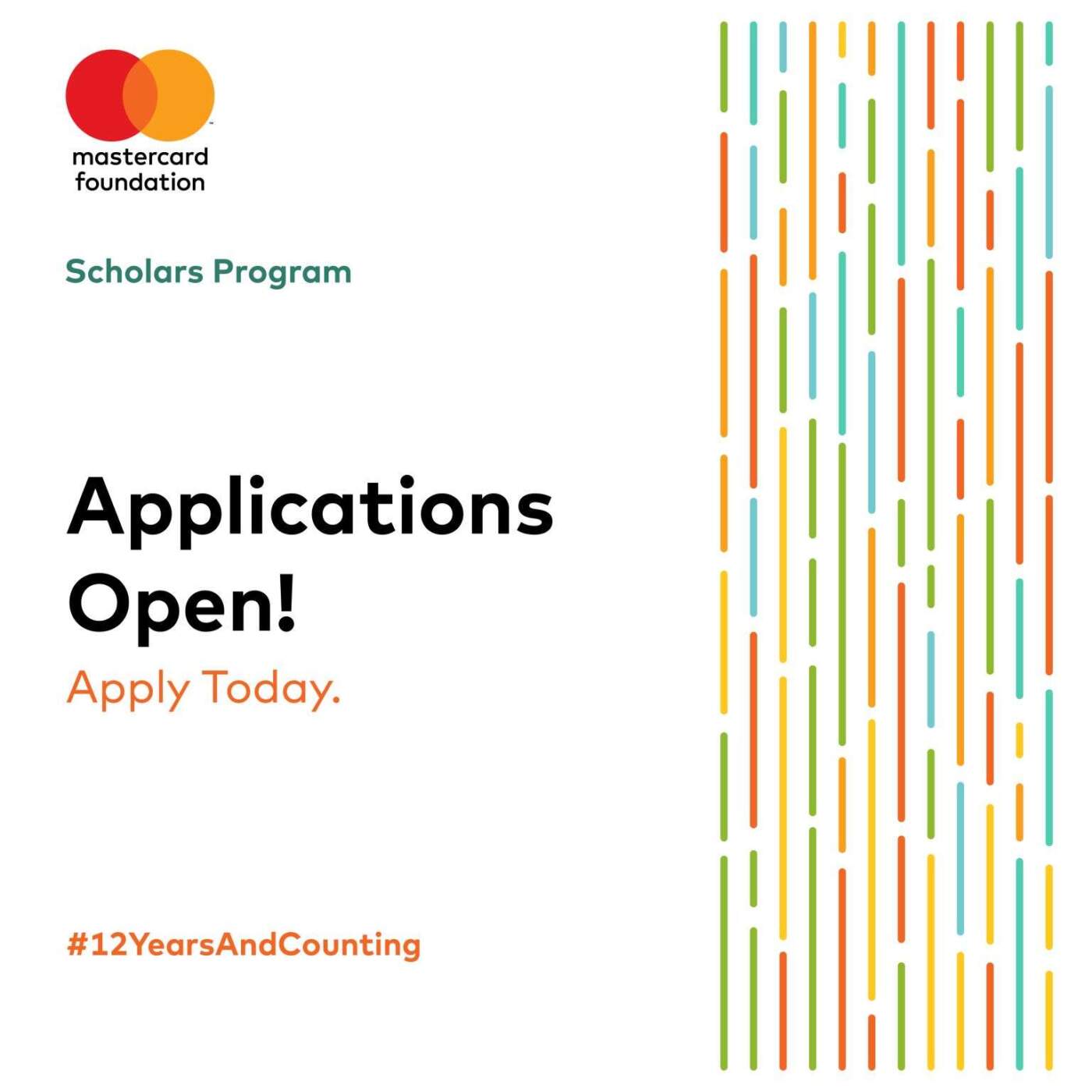 Fully-funded Scholarship Opportunities through the Mastercard Foundation’s Scholars Program: Apply Now Undergraduate and Graduate Scholarships