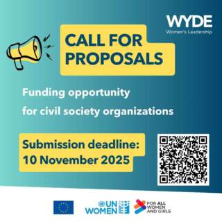 Call for Proposals: Civil Society Grants to Expand Women’s Leadership and Political Participation (WYDE | Women’s Leadership grants up to150,000)