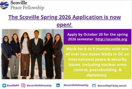 Herbert Scoville Jr. Peace Fellowship 2026 | Paid Fellowship in Washington, DC