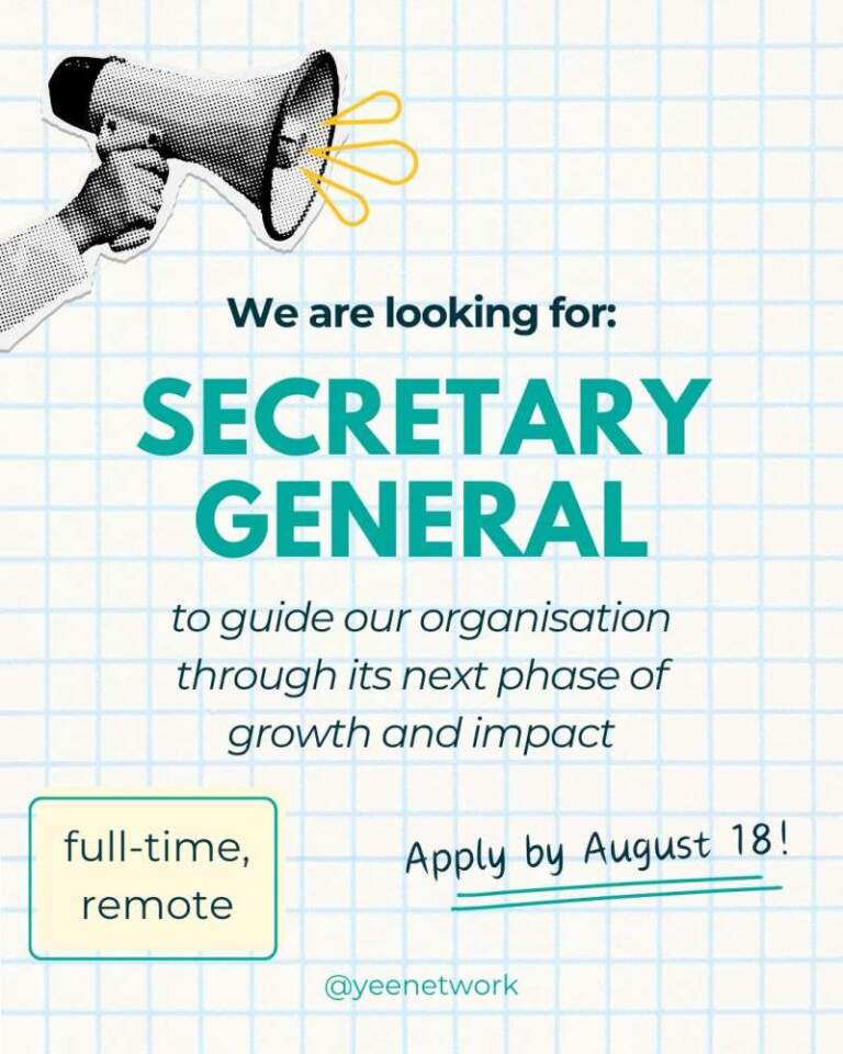 We are looking for a dynamic and visionary individual under the age of 35 to serve as our next Secretary-General.