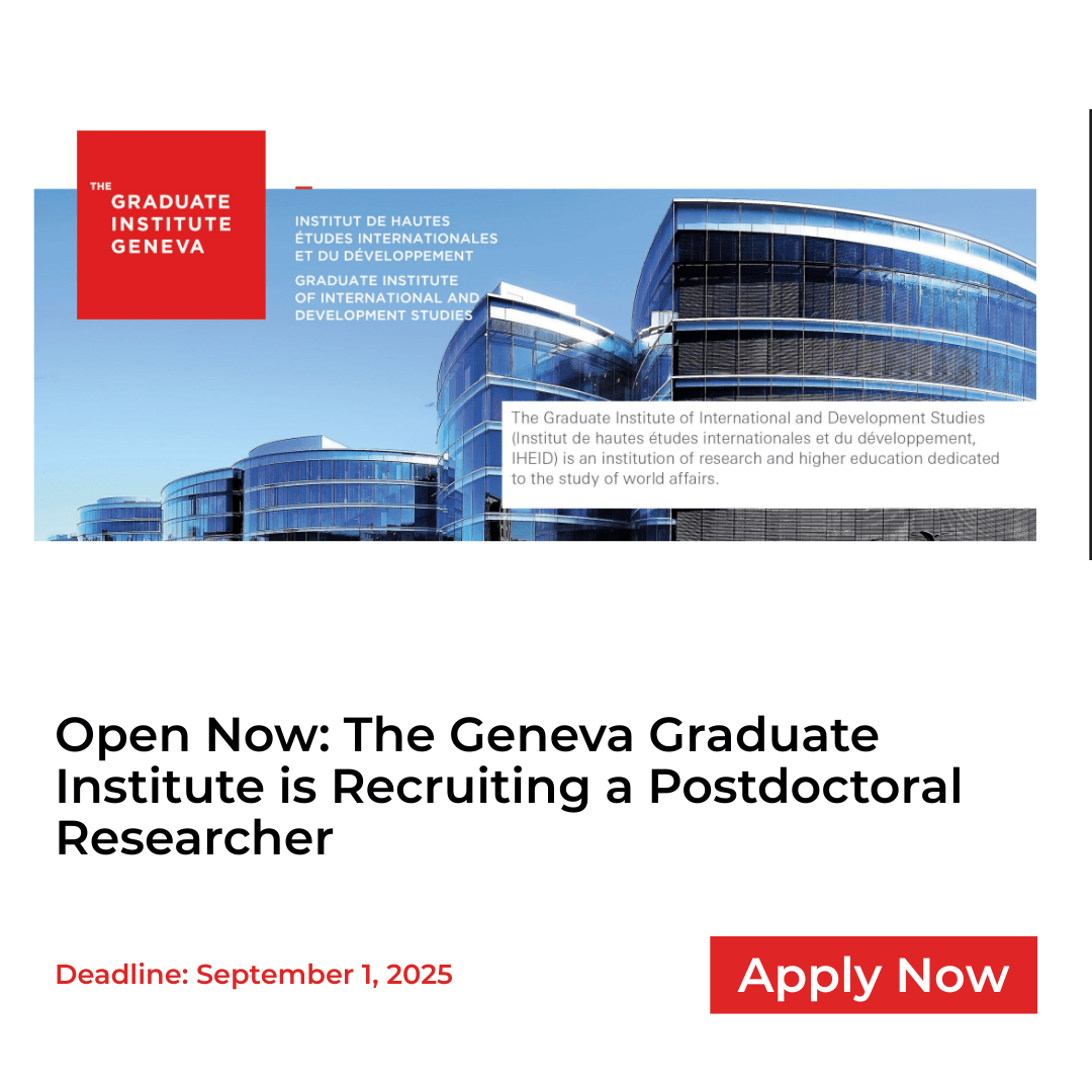 Postdoctoral Research Opportunity at the Geneva Graduate Institute on UN Peace Missions and Belligerent Consent