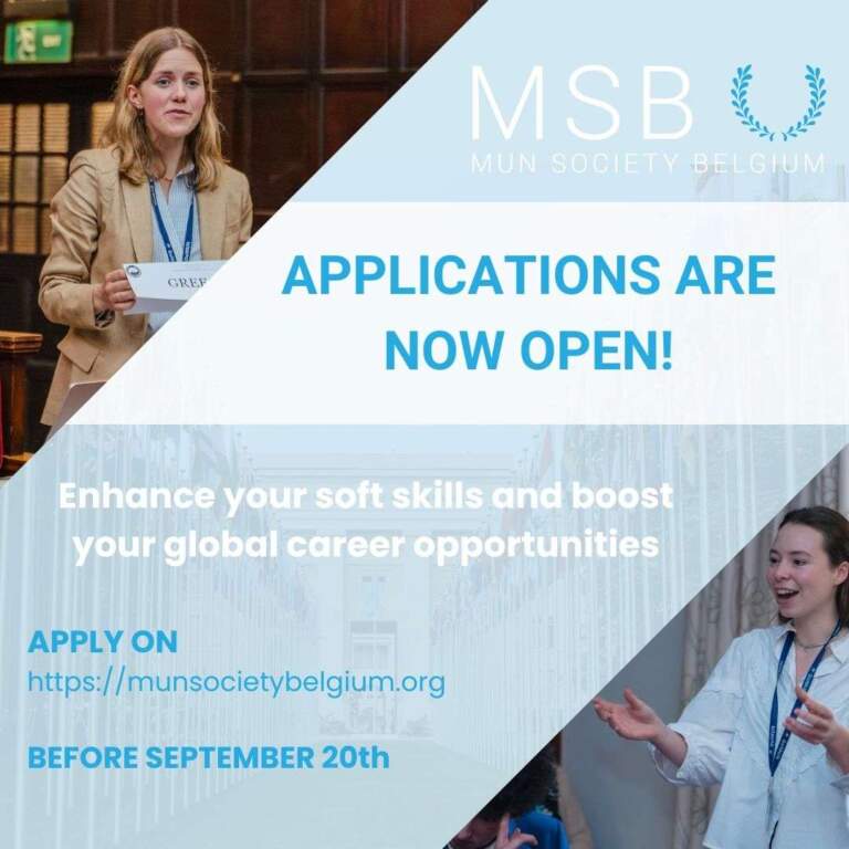 Join MUN Society Belgium: Applications Now Open for New Members