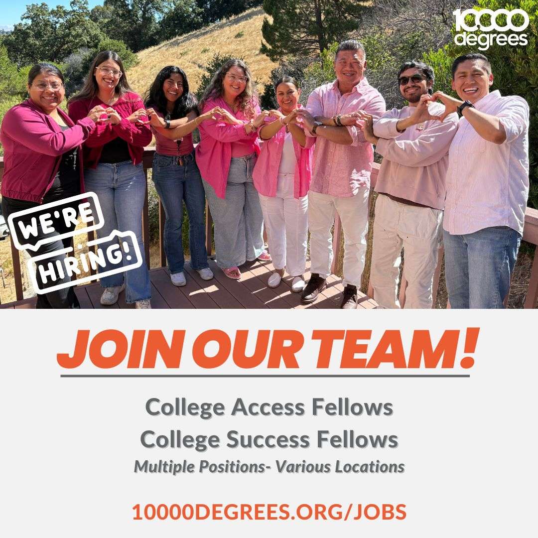 Career Opportunities at 10,000 Degrees: Join the Mission to Achieve Educational Equity