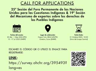UN Voluntary Fund for Indigenous Peoples: Apply to Attend 25th session of the UN Permanent Forum on Indigenous Issues & 19th session of the Expert Mechanism on the Rights of Indigenous Peoples(Fully-funded)