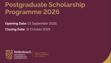 Stellenbosch University 2026 Fully Funded Masters & PhD Scholarships (PSP)