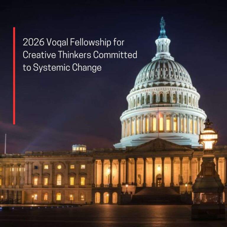 Applications Now Open: 2026 Voqal Fellowship for Creative Thinkers Committed to Systemic Change