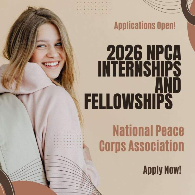 Applications Open for 2026 NPCA Internships and Fellowships with the National Peace Corps Association