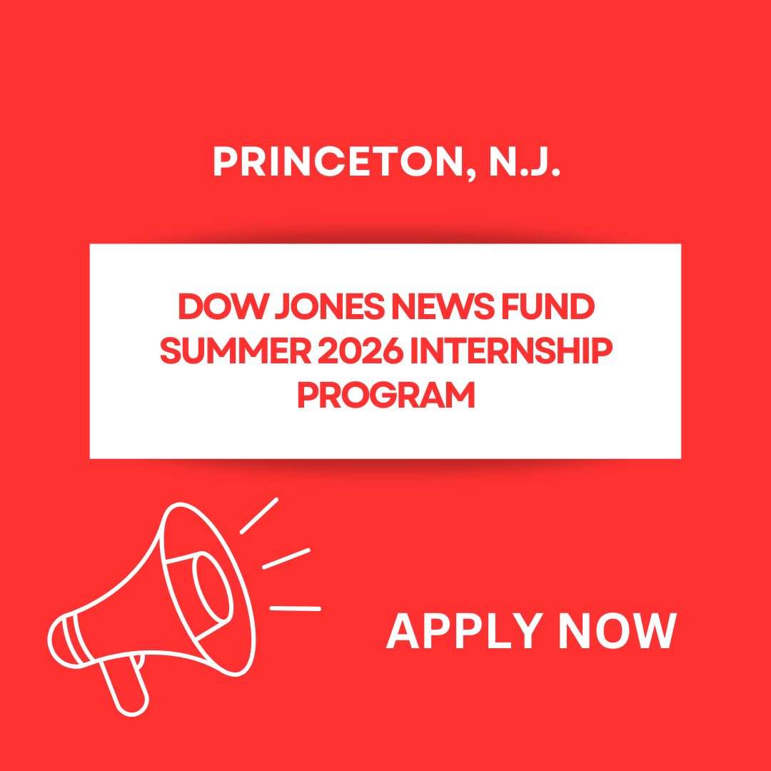 Applications Open for the Dow Jones News Fund Summer 2026 Internship Program