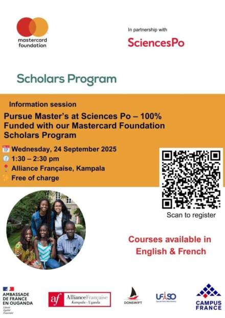 The Mastercard Foundation Scholars Program at Sciences Po for Ugandan Students