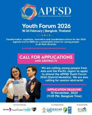 Apply Now: Asia-Pacific Forum on Sustainable Development APFSD Youth Forum 2026 – Funding Available