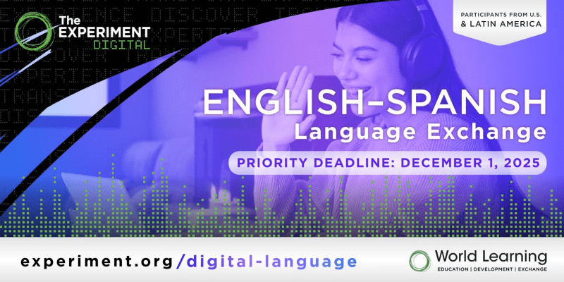 The Experiment Digital English-Spanish Language Exchange 2026 – Fully Funded Virtual Program for High School Students