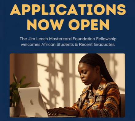 Applications Open for the Jim Leech Mastercard Foundation Fellowship on Entrepreneurship 2026