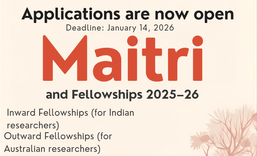 Maitri Scholarships and Fellowships 2025–26: Strengthening Australia–India Research Collaboration