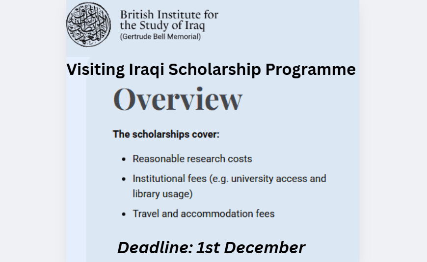 Applications Open for the Visiting Iraqi Scholarship Programme