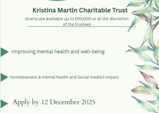 Kristina Martin Charitable Trust Opens £400,000 Grant Round for UK Charities Supporting Mental Health