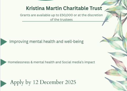 Kristina Martin Charitable Trust Opens £400,000 Grant Round for UK Charities Supporting Mental Health