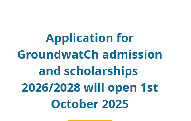 Applications Open: Erasmus Mundus Joint Master in Groundwater and Global Change – Impacts and Adaptation