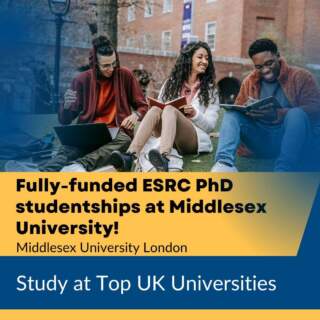 Apply Now: ESRC PhD Studentships 2025 at Middlesex University
