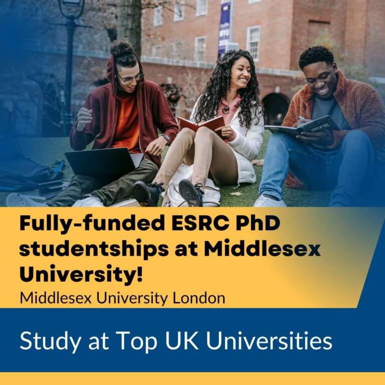 Apply Now: ESRC PhD Studentships 2025 at Middlesex University