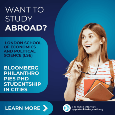 Bloomberg Philanthropies PhD Studentship in Cities – London School of Economics and Political Science (LSE)