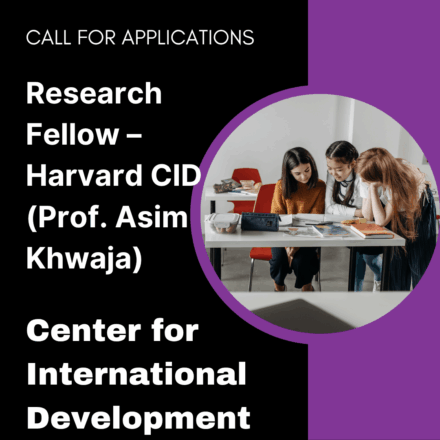 Research Fellow – Harvard Center for International Development