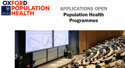 Apply for Oxford’s Population Health Programmes