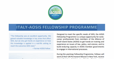Apply for the 2026 Italy–AOSIS Fellowship | Fully Funded