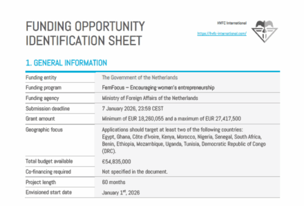 FemFocus Grant Opportunity 2026–2030: Up to EUR 27.4 Million Available to Strengthen Women’s Entrepreneurship in Africa