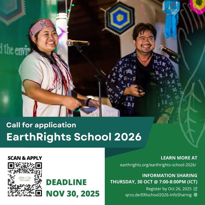 EarthRights School 2026 – Community Leadership and Advocacy Training in the Mekong Region