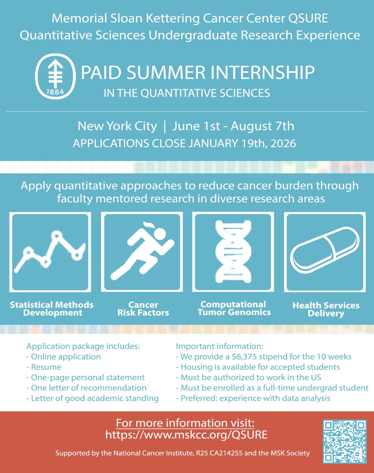 Applications Open for internship program. Quantitative Sciences Undergraduate Research Experience (QSURE) 2026