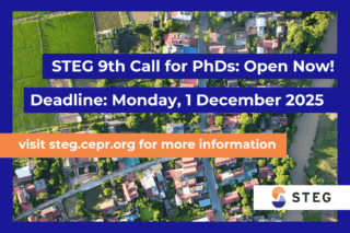 PhD Research Grants 2025 – Ninth Call for Proposals by STEG and CEPR (Deadline 1 December 2025)