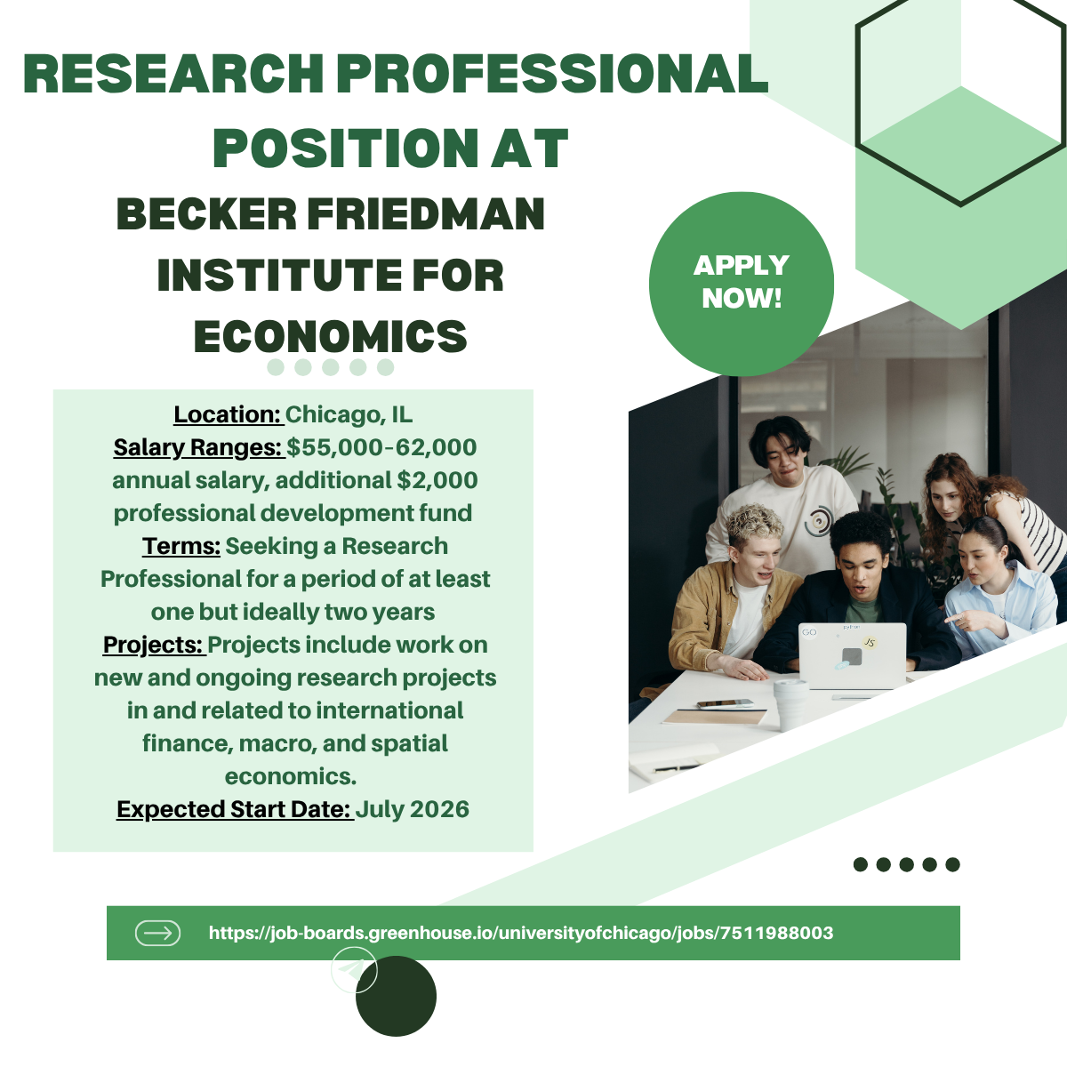 Research Professional Position at Becker Friedman Institute for Economics