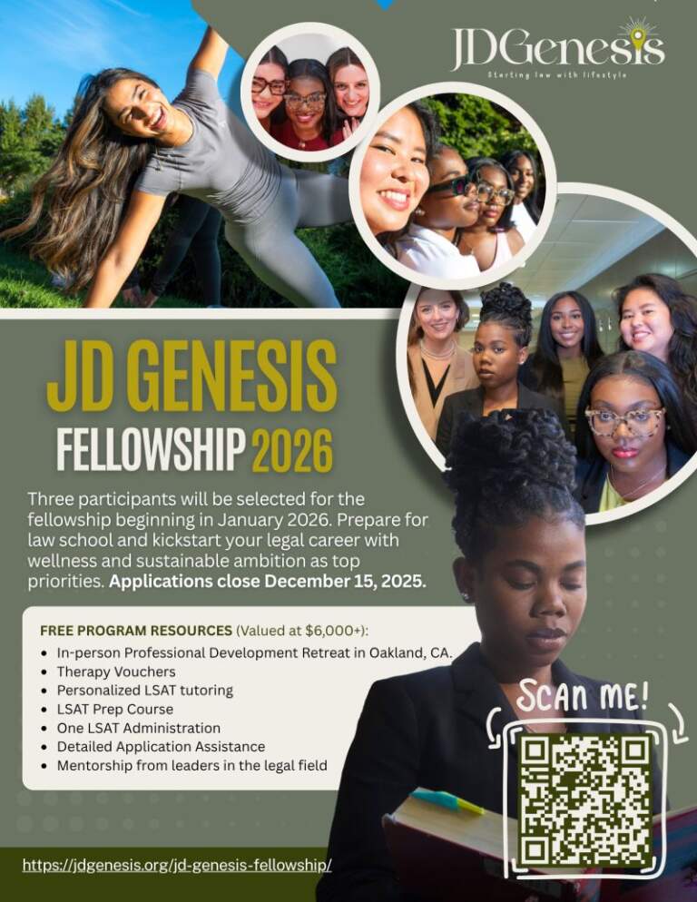 Applications Open: The 2026 JD Genesis Law Fellowship