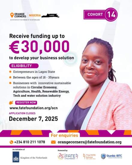 Orange Corners Nigeria Incubation Programme 2025 – Applications Open for Cohort 14